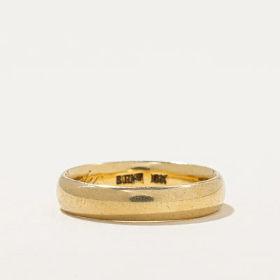 'Birks' 18k Yellow Gold Plain Band | 4mm | SZ 5