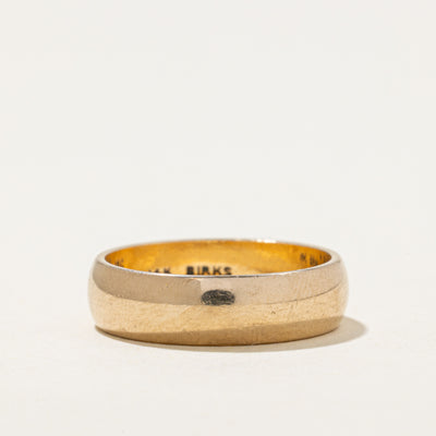 'Birks' 14k Yellow Gold Plain Band | 5.25mm | SZ 7