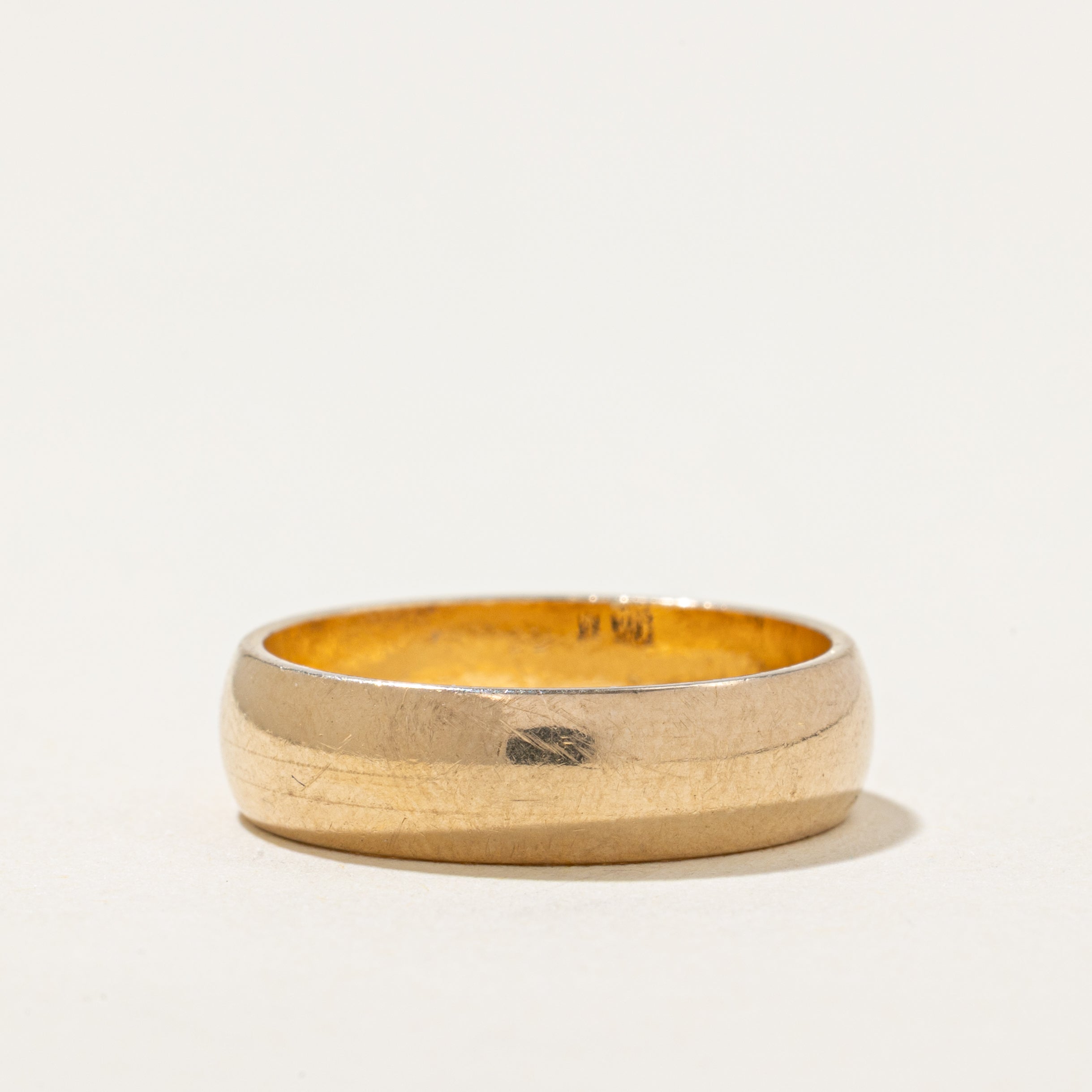 'Birks' 14k Yellow Gold Plain Band | 5.25mm | SZ 7