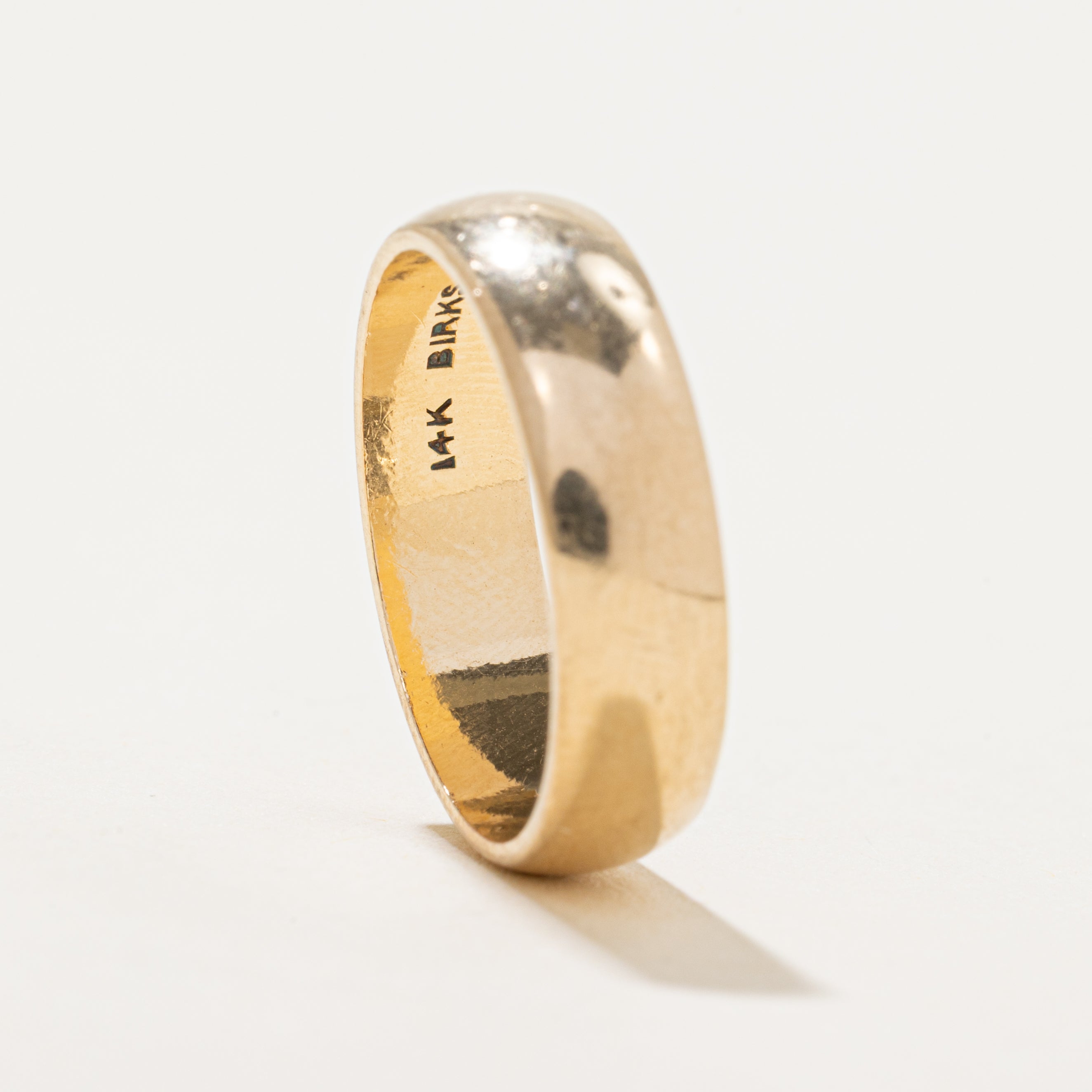 'Birks' 14k Yellow Gold Plain Band | 5.25mm | SZ 7
