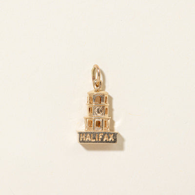 10k Yellow Gold Halifax Town Clock Charm