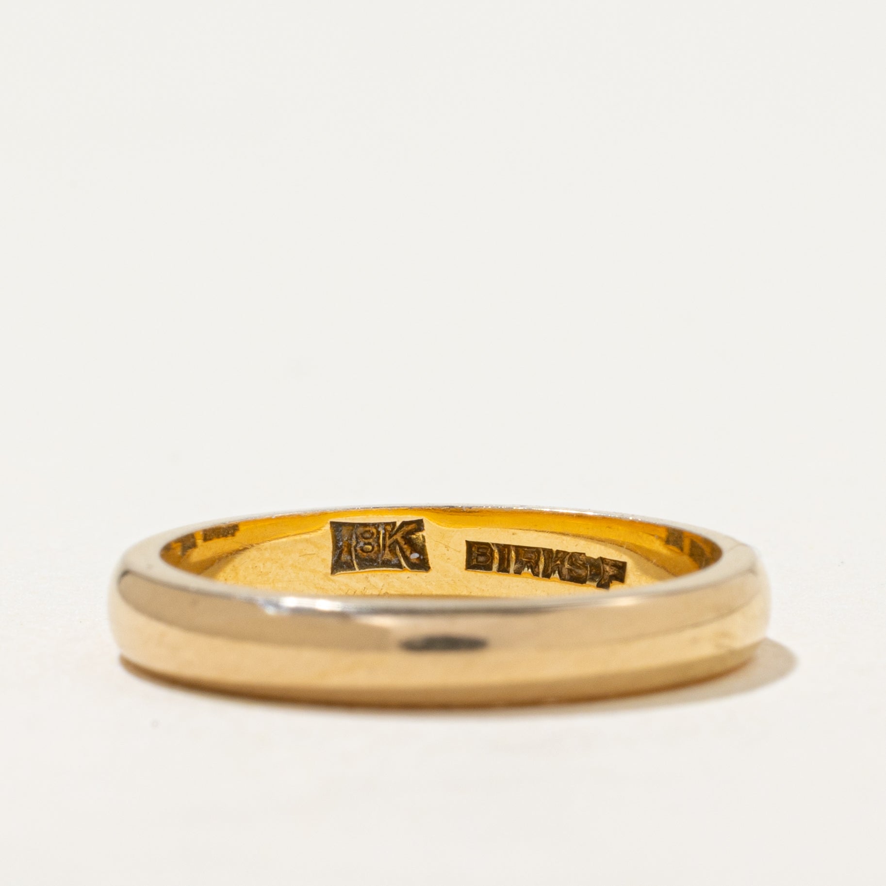 'Birks' 18k Yellow Gold Plain Band | 3mm | SZ 6