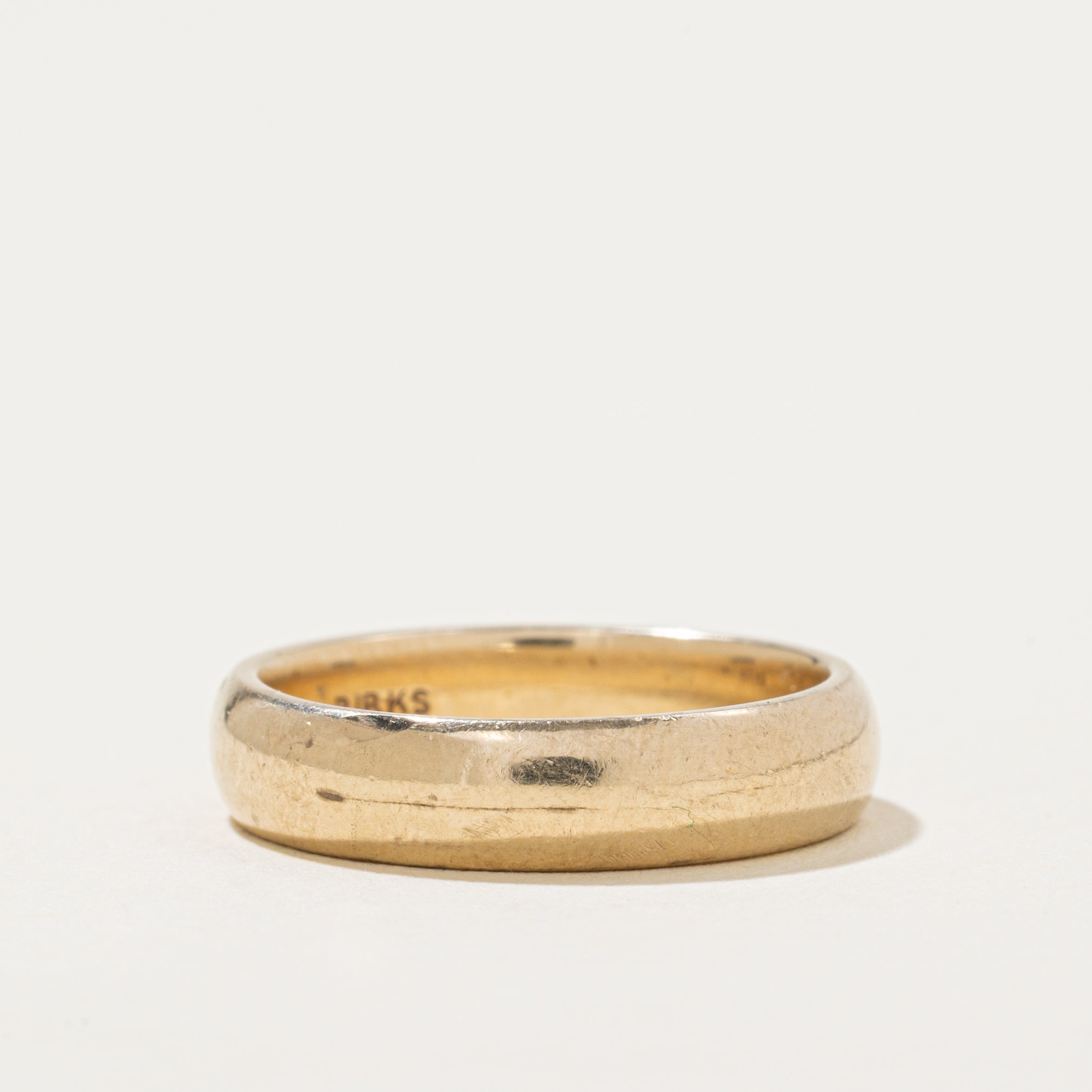 'Birks' 10k Yellow Gold Plain Band | 4.25mm | SZ 5.5