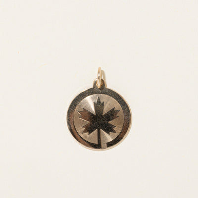 10k Yellow Gold Air Canada Maple Leaf Charm