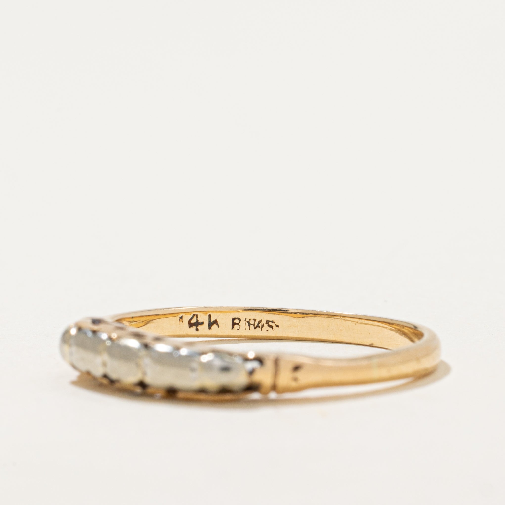 'Birks' 14k Two Tone Gold Ring | SZ 6.5