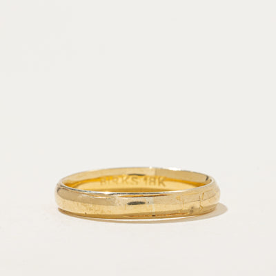'Birks' 18k Yellow Gold Grooved Band | 3.5mm | SZ 7