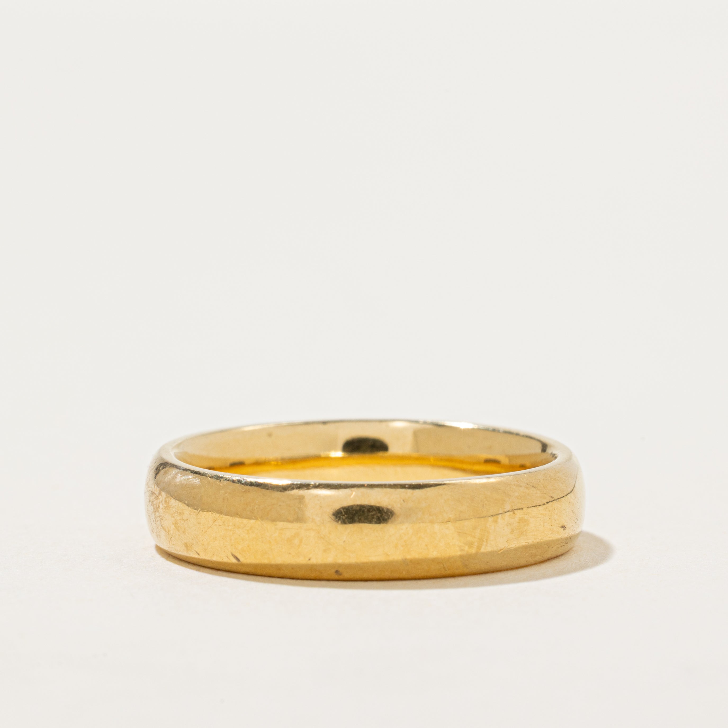 'Birks' 18k Yellow Gold Plain Band | 4.75mm | SZ 8.5