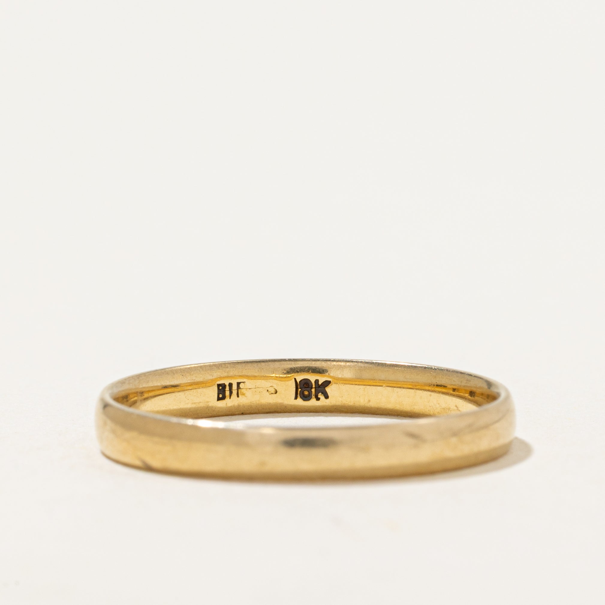 'Birks' 18k Yellow Gold Plain Band | 2.6mm | SZ 7.25