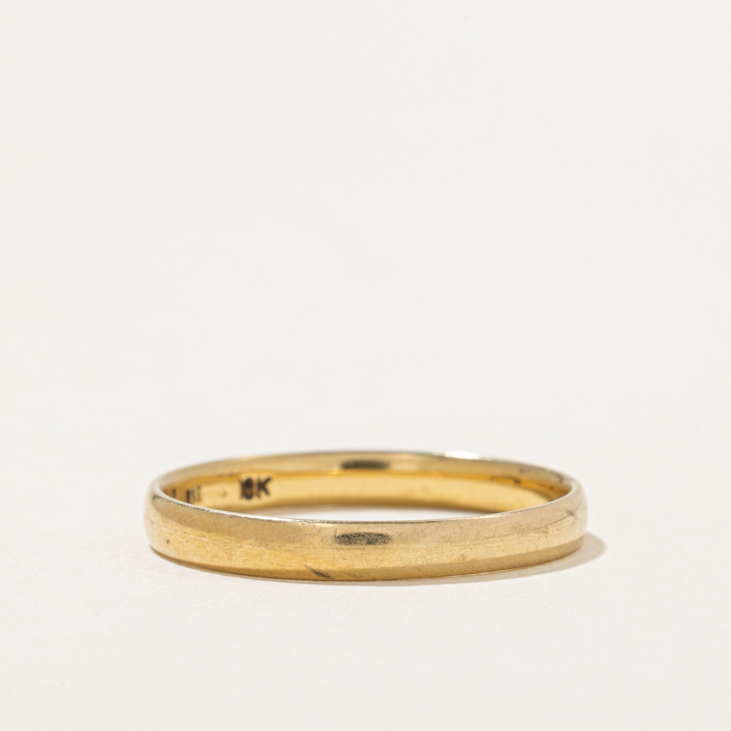 'Birks' 18k Yellow Gold Plain Band | 2.6mm | SZ 7.25