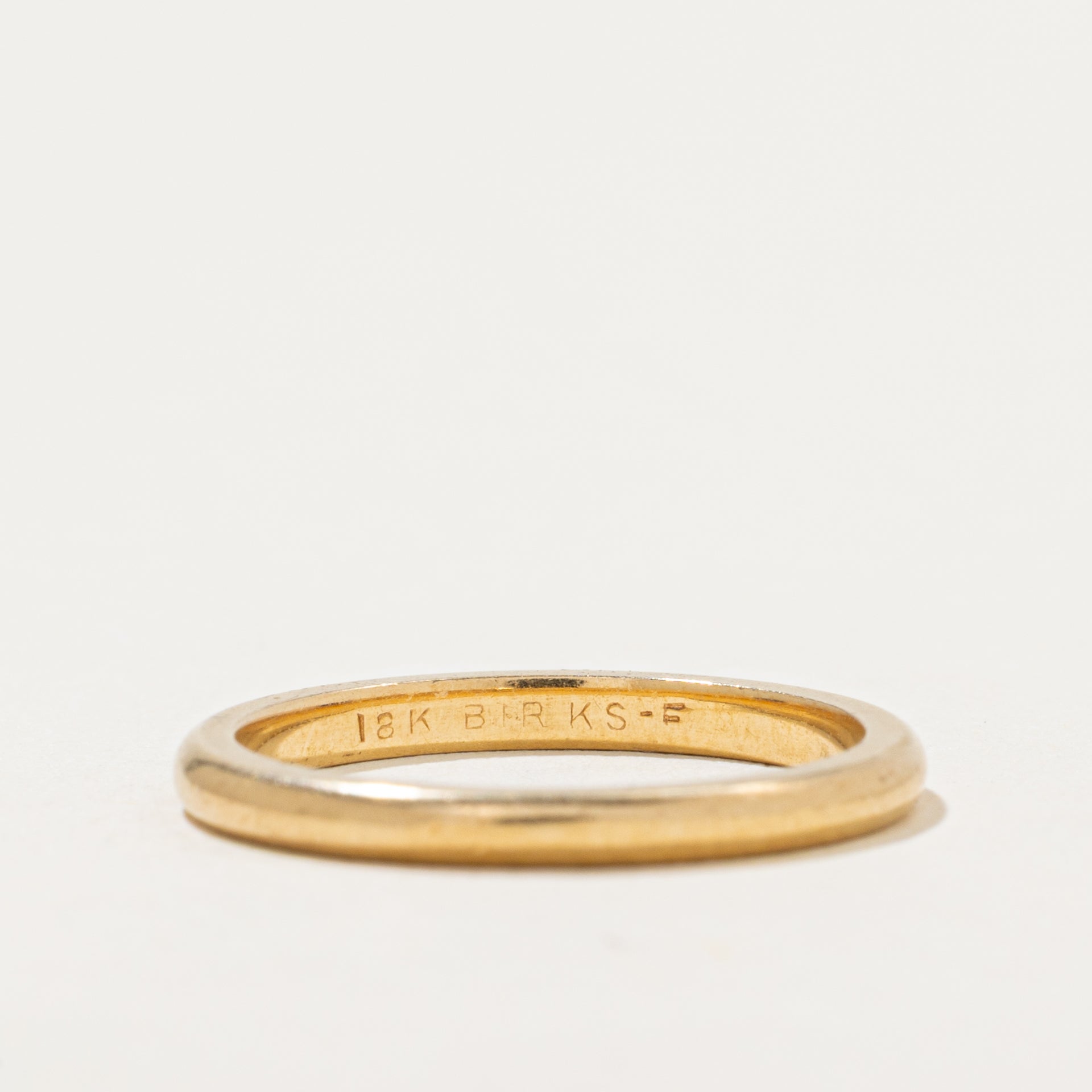 'Birks' 18k Yellow Gold Thin Band | 1.8mm | SZ 4.25