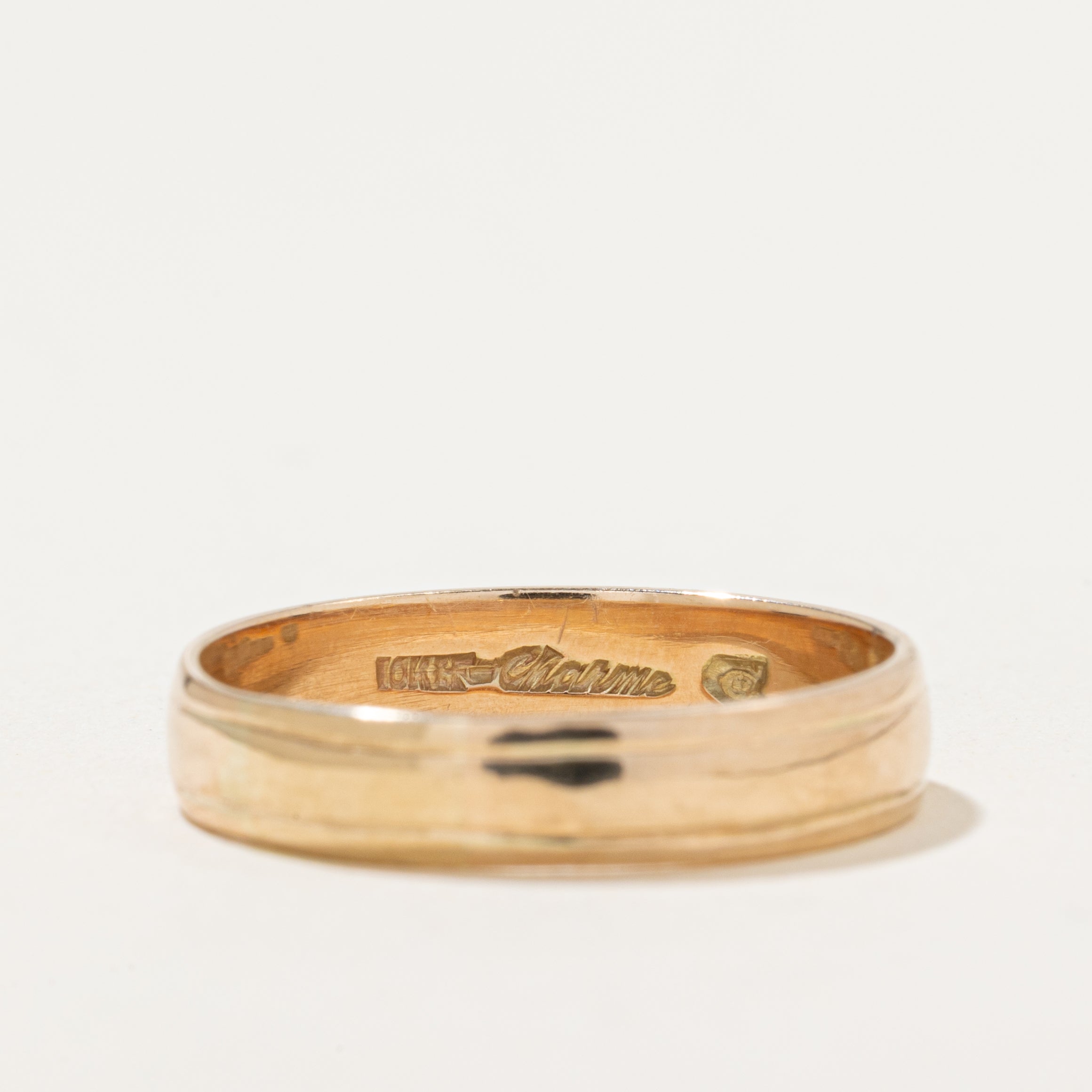 Vintage Canadian 10k Grooved Band | 4.5mm | SZ 8.5