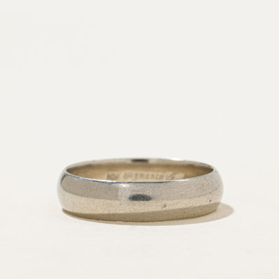 Vintage Canadian 10k White Gold Plain Band | 5mm | SZ 9