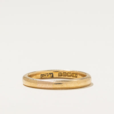 Vintage Canadian Pseudo Hallmarked 18k Yellow Gold Band | 2.7mm | SZ 6.75