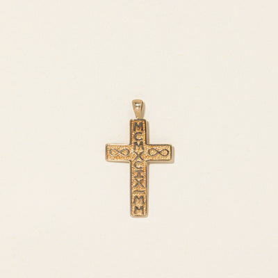 2000 Birmingham 9k Yellow Gold Y2K Cross Pendant