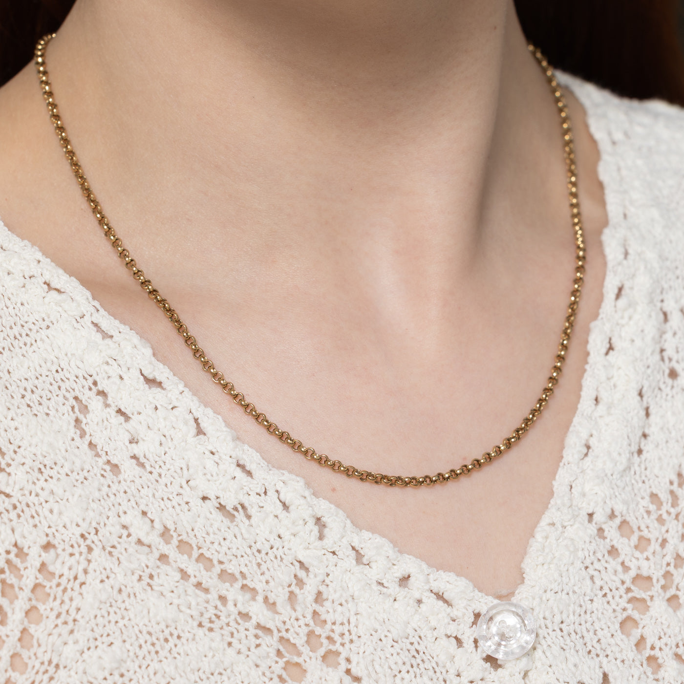 1976 London 9K Yellow Gold Cable Link Chain | 17.5"