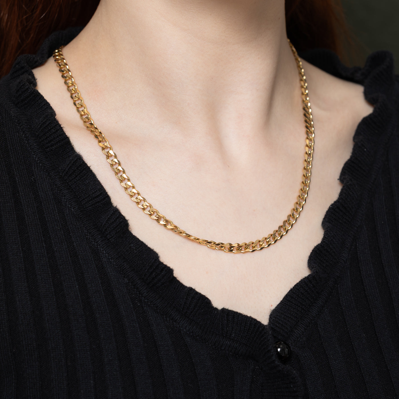10K Yellow Gold Curb Link Chain | 20"