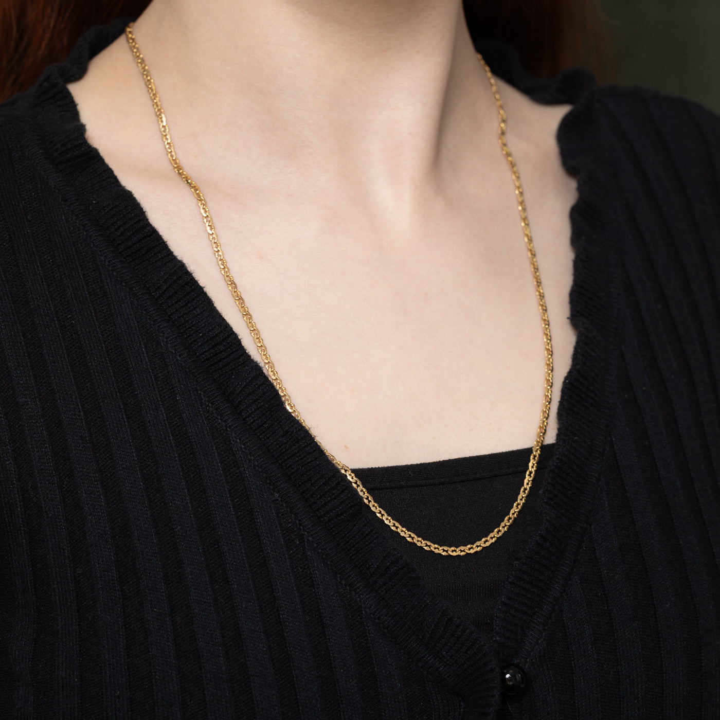 Italian 14K Yellow Gold Anchor Chain | 24"