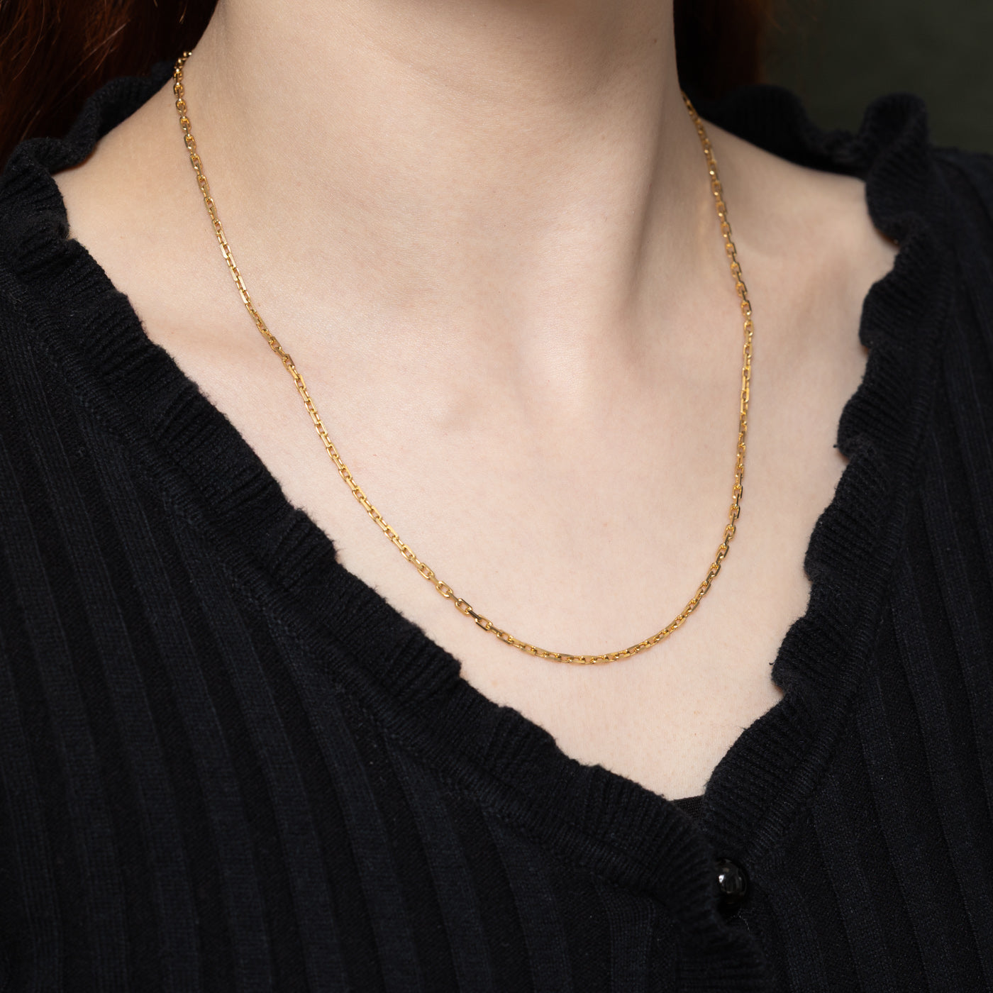 10K Yellow Gold Cable Link Chain | 19.5"