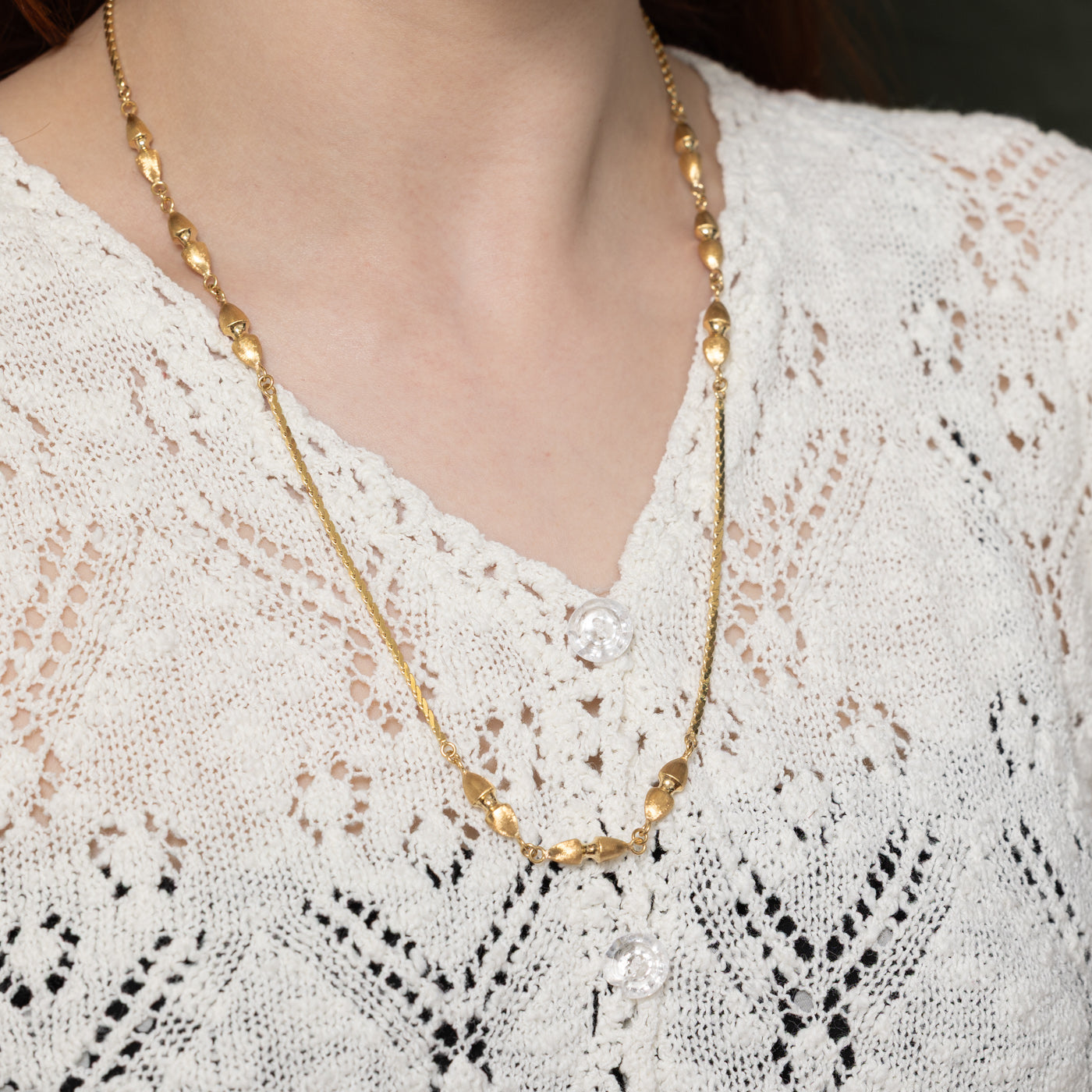 14K Yellow Gold Oval Satellite Chain | 24"
