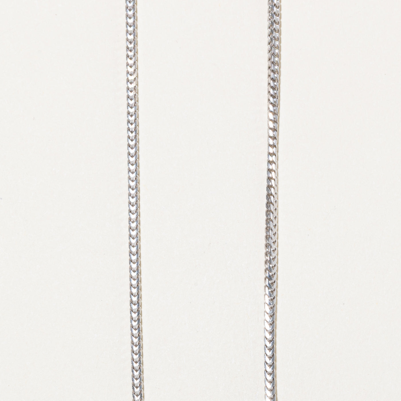 10k White Gold Foxtail Chain | 24"