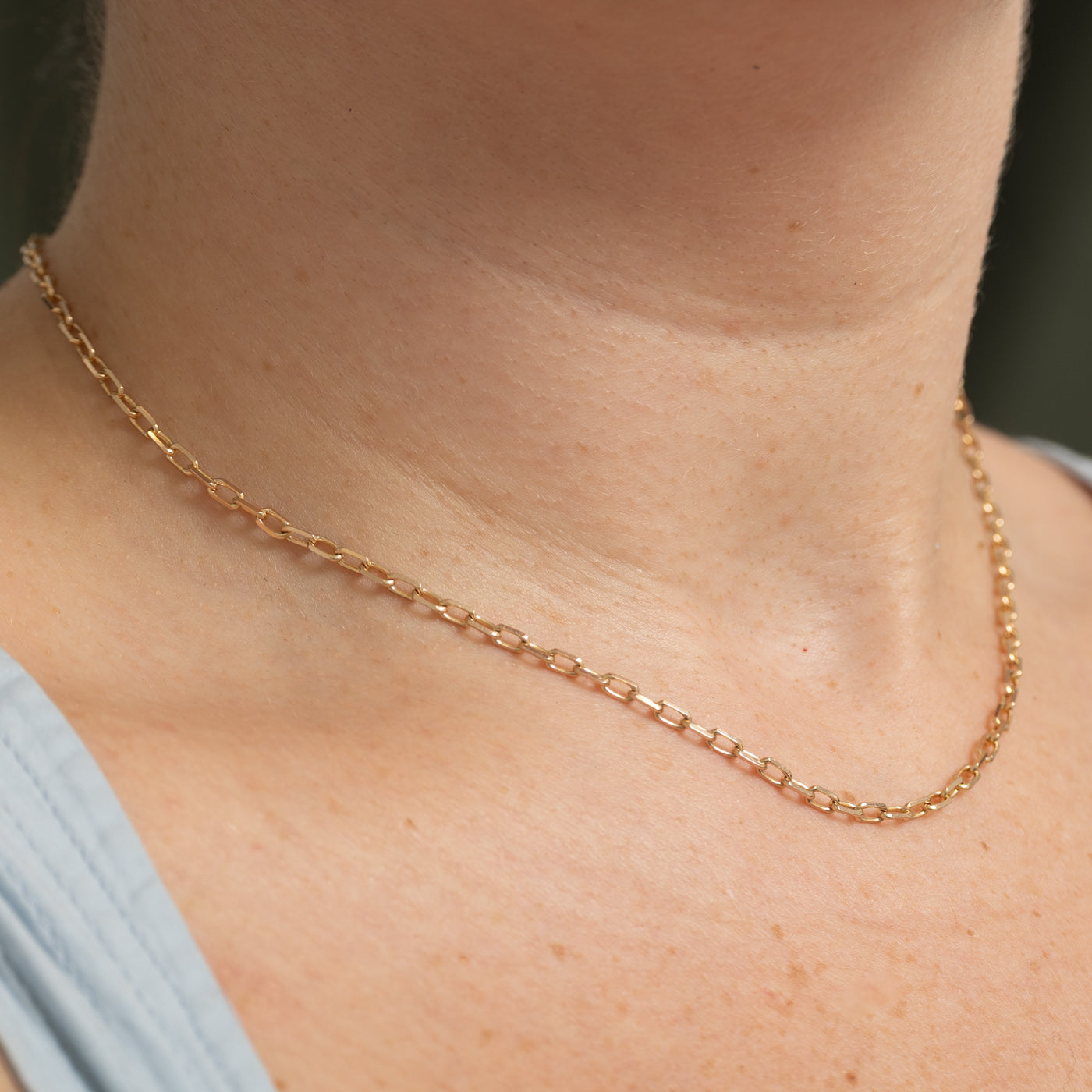 10k Yellow Gold Paperclip Chain | 16"