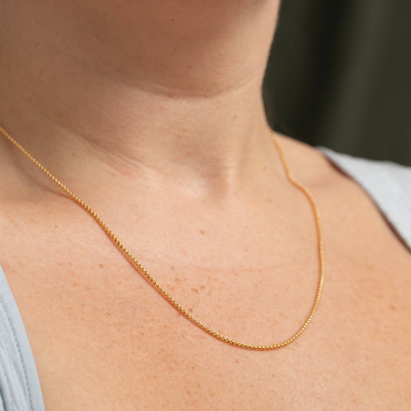 14k Yellow Gold Box Link Chain | 20"