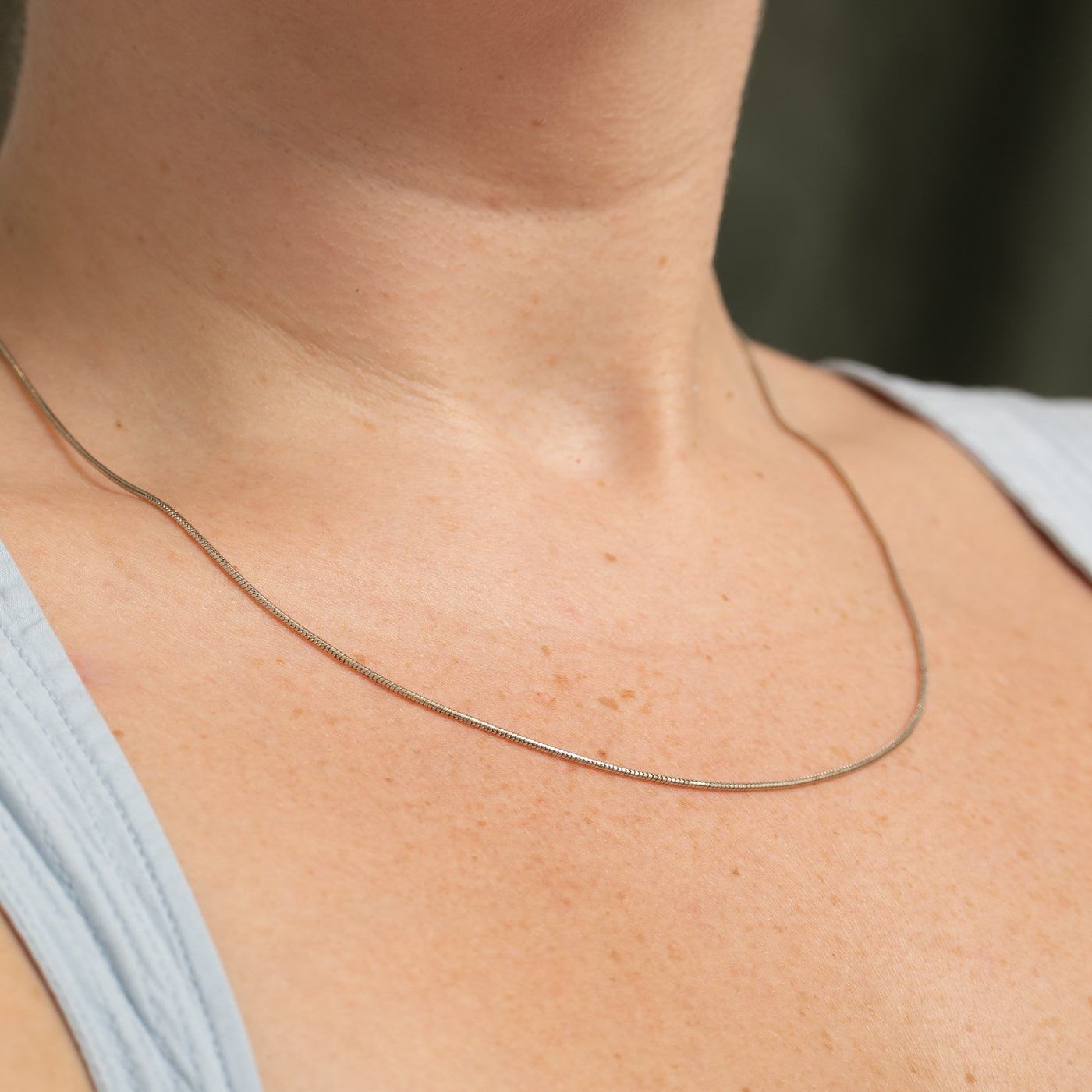 14k White Gold Snake Chain | 19"
