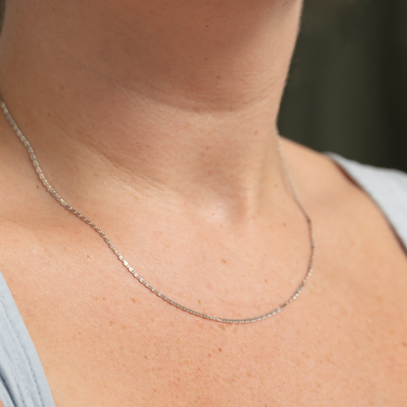 'Unoaerre' 14k White Gold Scroll Chain | 1.5mm | 18"