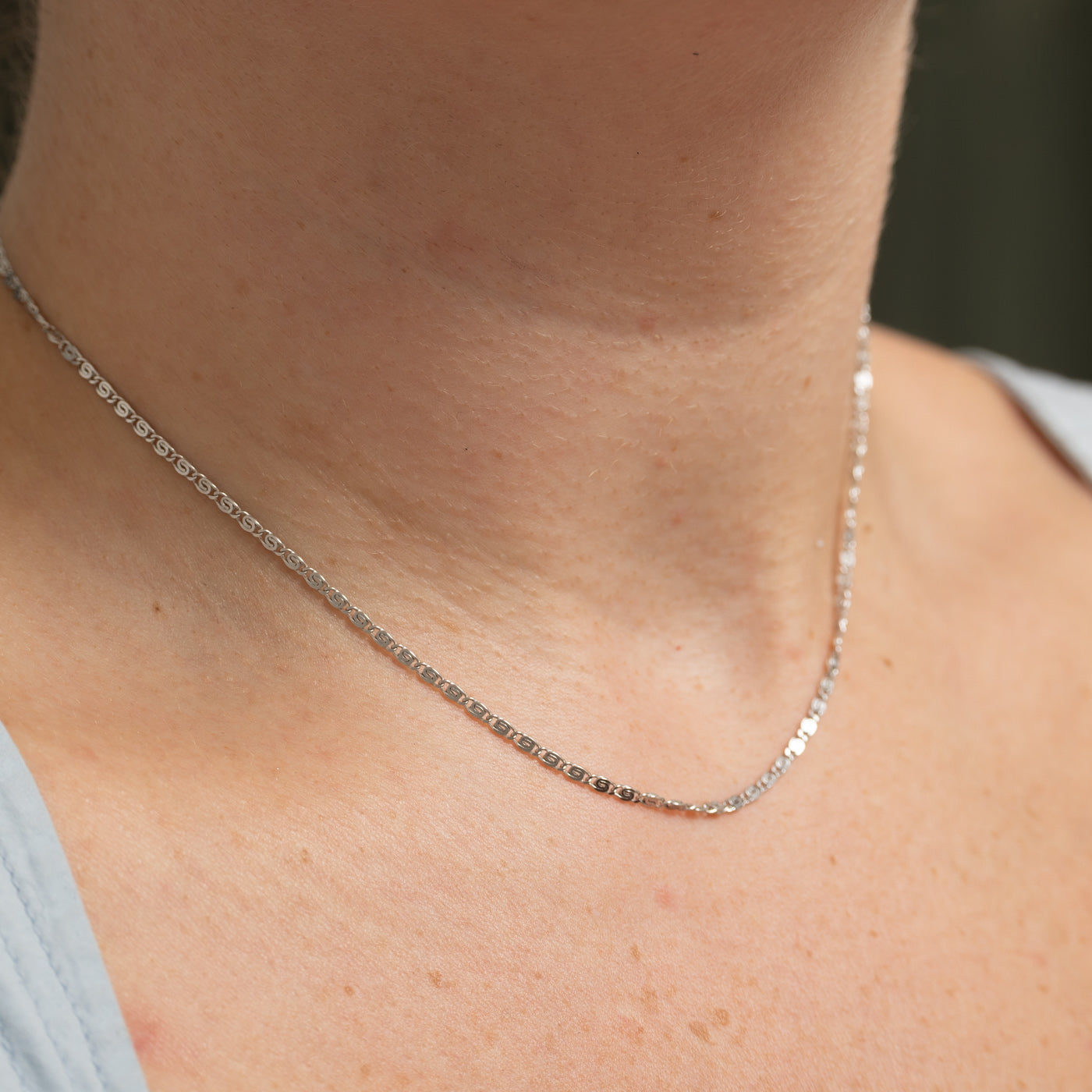 'Unoaerre' 14k White Gold Scroll Chain | 1.9mm | 16"
