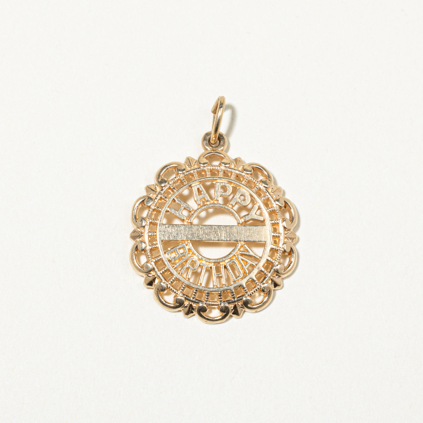 10k Yellow Gold Happy Birthday Charm