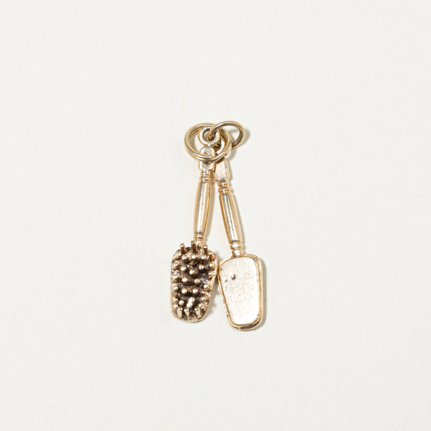 10k Yellow Gold Brush & Mirror Charm