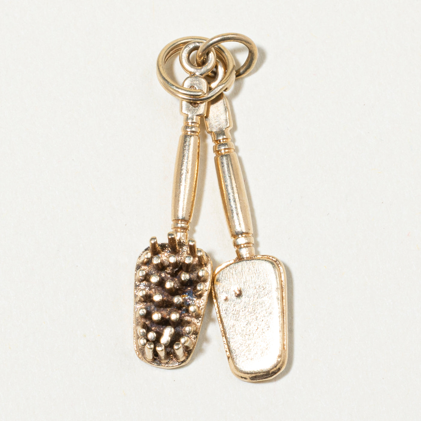 10k Yellow Gold Brush & Mirror Charm