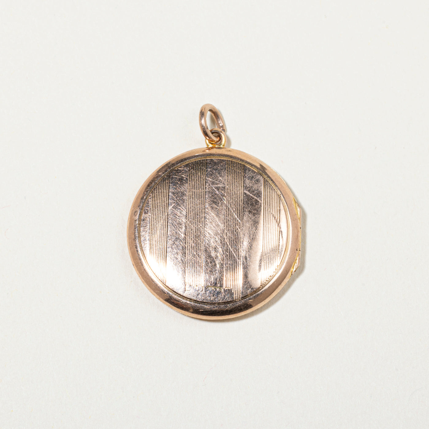 9k Yellow Gold Engraved Locket Charm