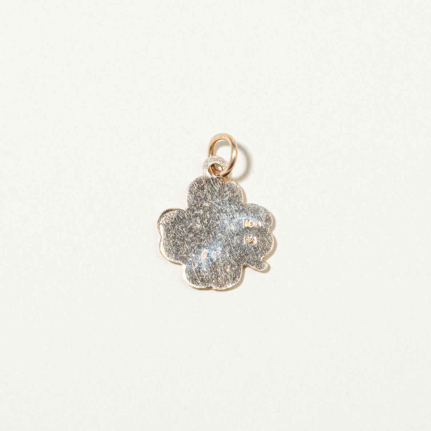 Breloque trèfle à quatre feuilles en or jaune 10 carats