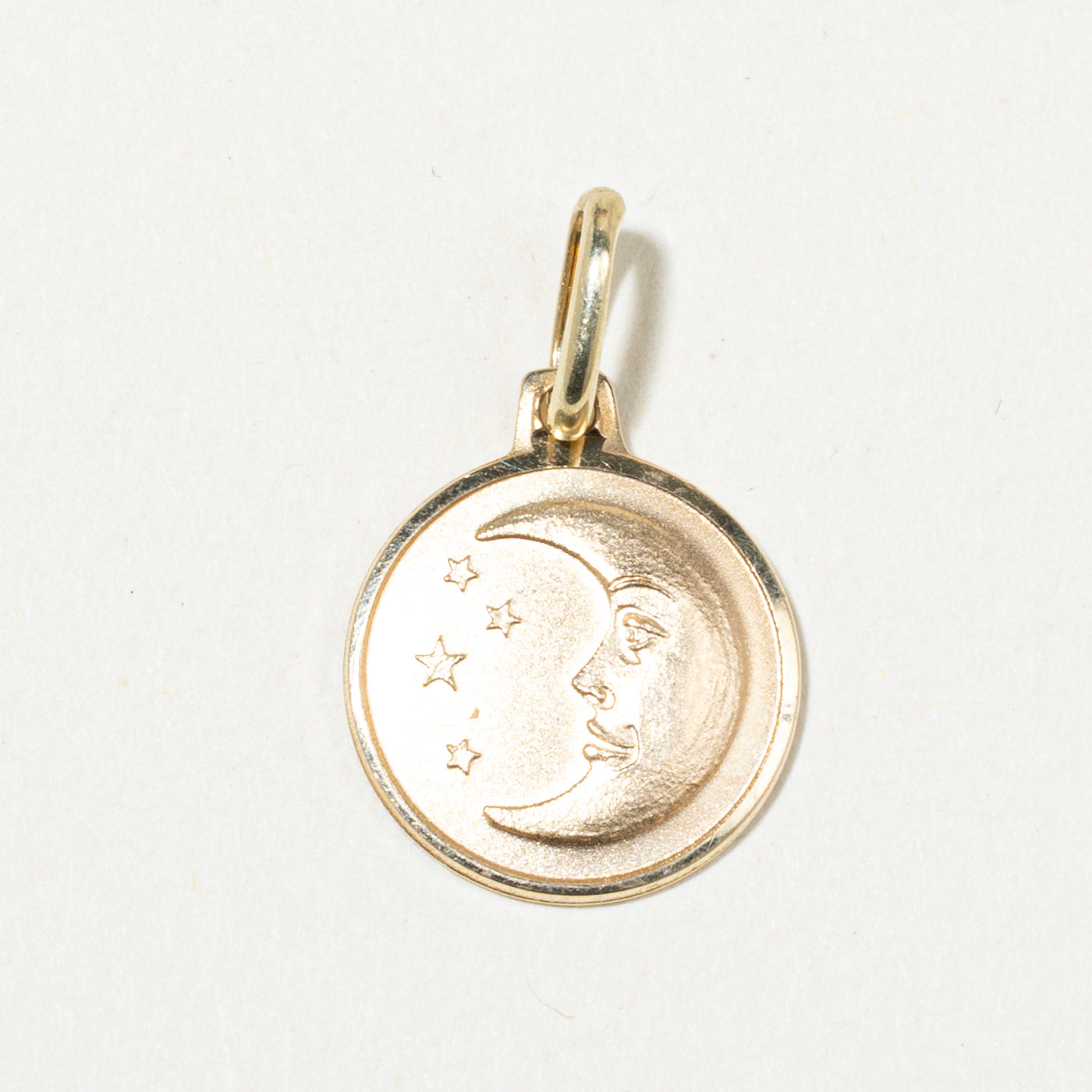 10k Yellow Gold Moon & Stars Charm