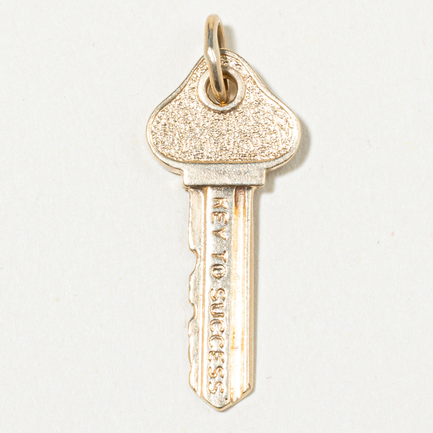 10k Yellow Gold "Key to Success" Key Charm