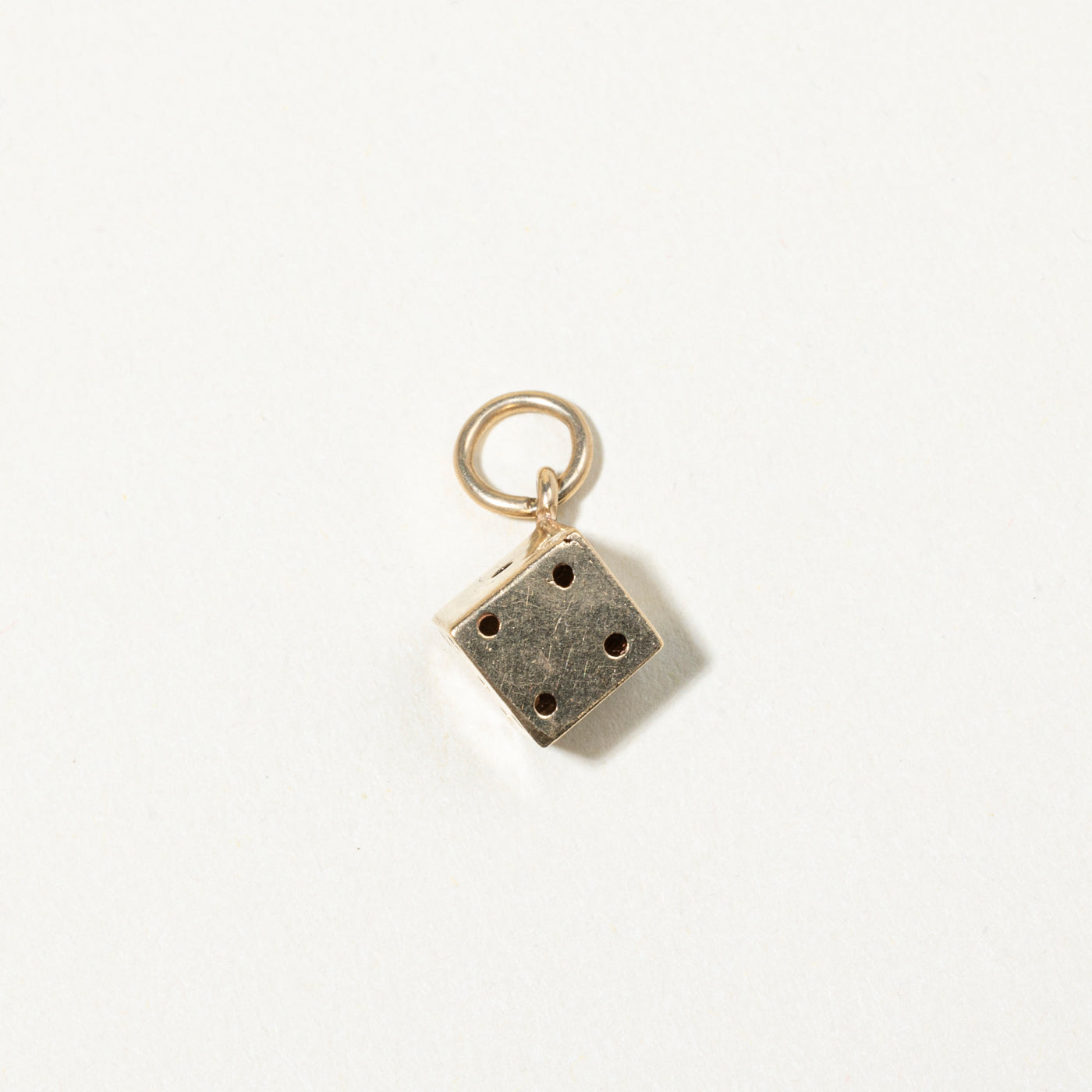 10k Yellow Gold Dice Charm