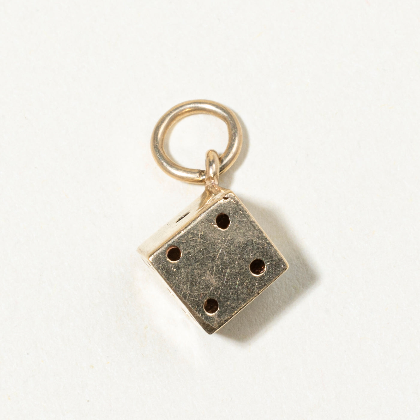 10k Yellow Gold Dice Charm
