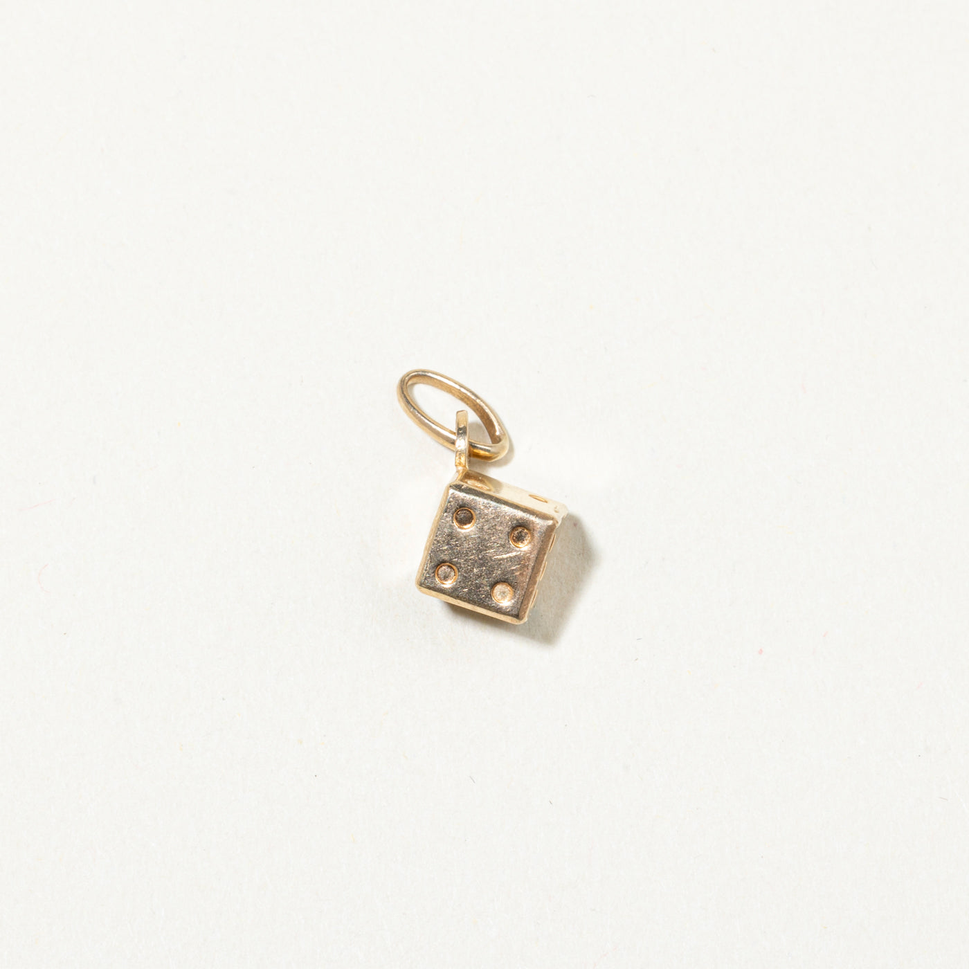 10k Yellow Gold Dice Charm