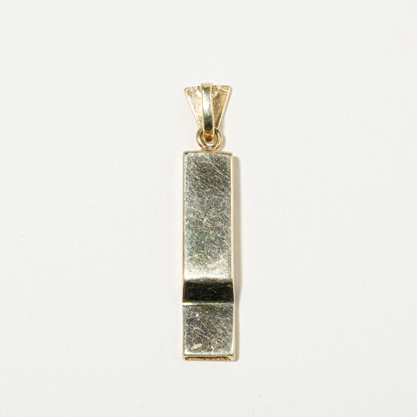 14k Yellow Gold Whistle Pendant