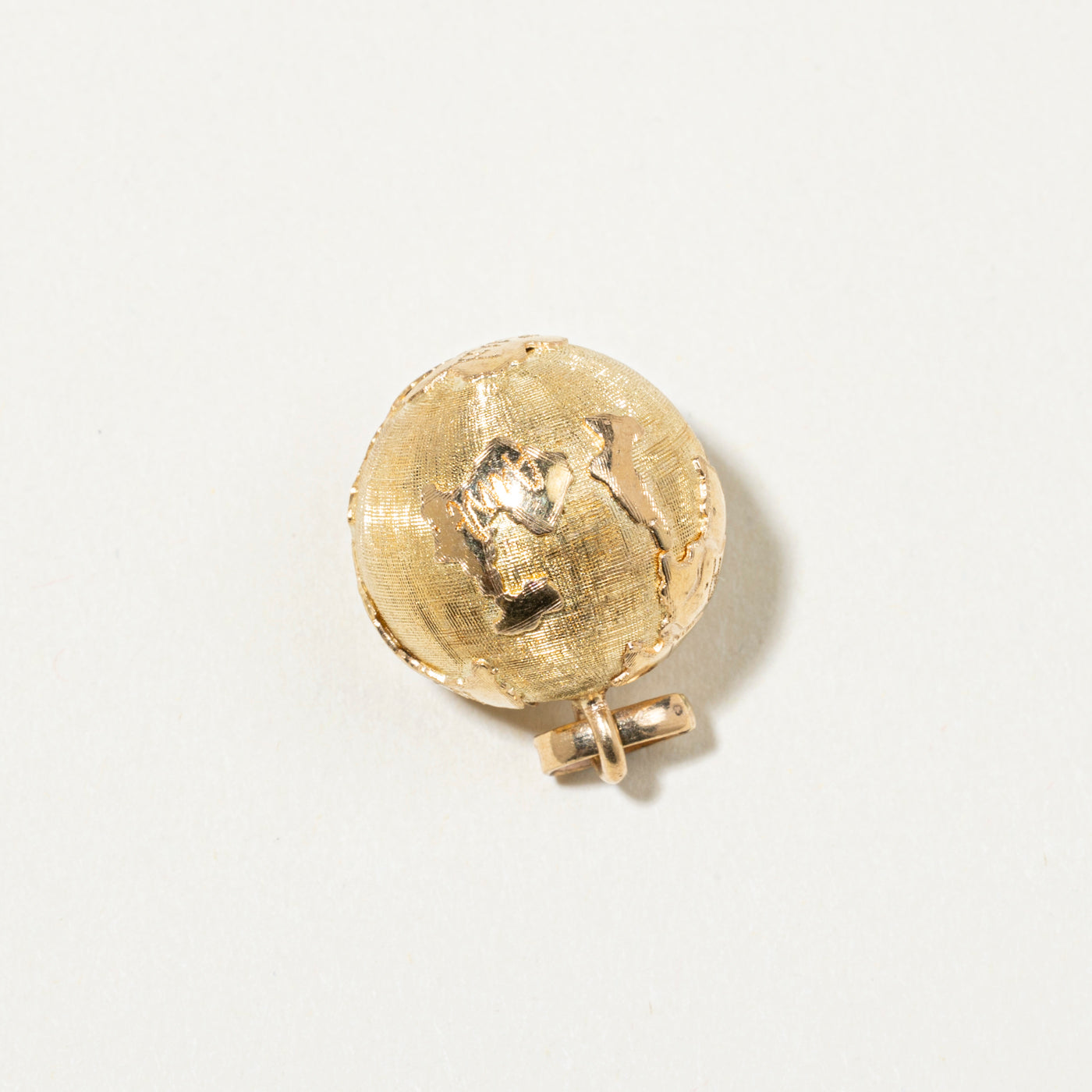 18k Yellow Gold Globe Charm