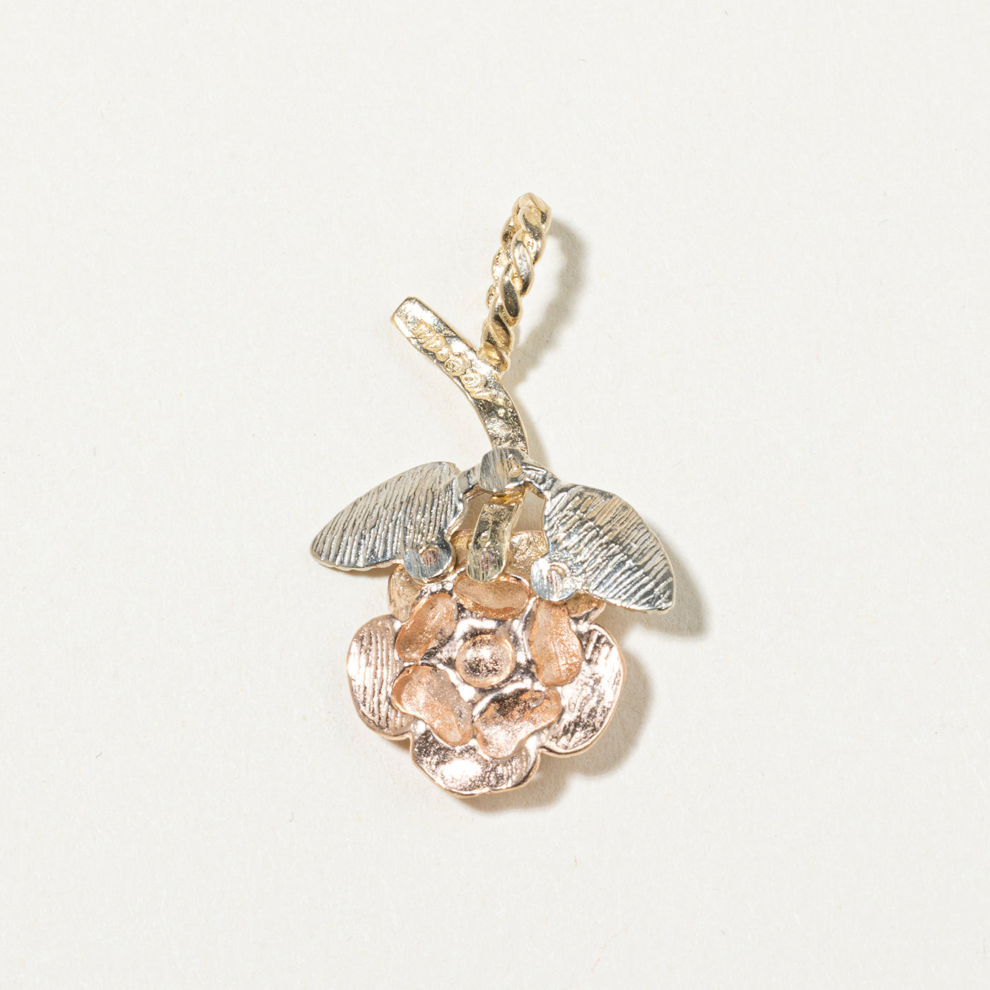 10k Yellow Gold Rose Charm