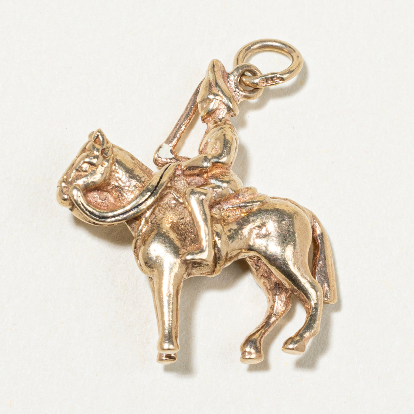 1964 London 9k Yellow Gold Cavalry Soldier Charm