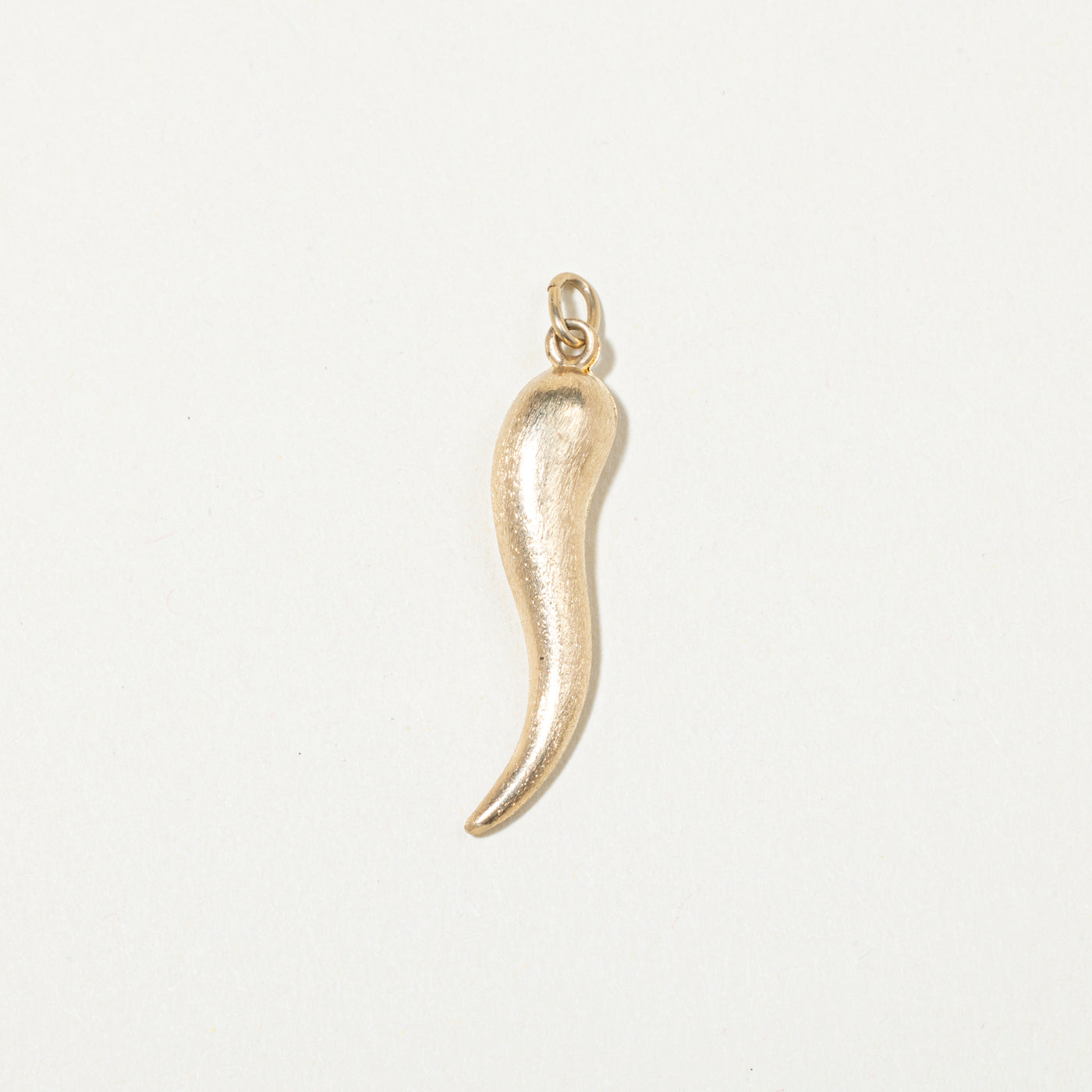 14k Yellow Gold Cornicello Charm