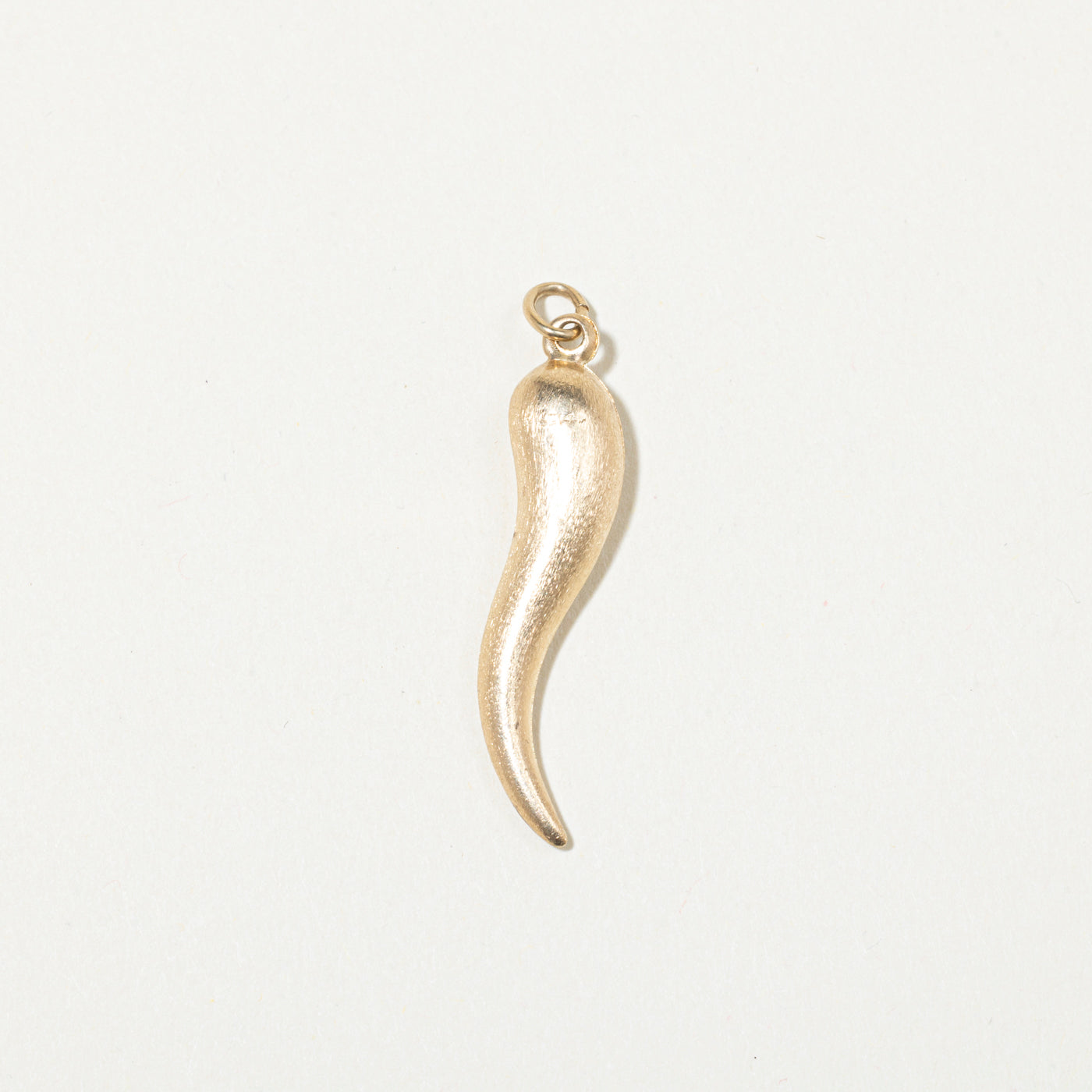 14k Yellow Gold Cornicello Charm