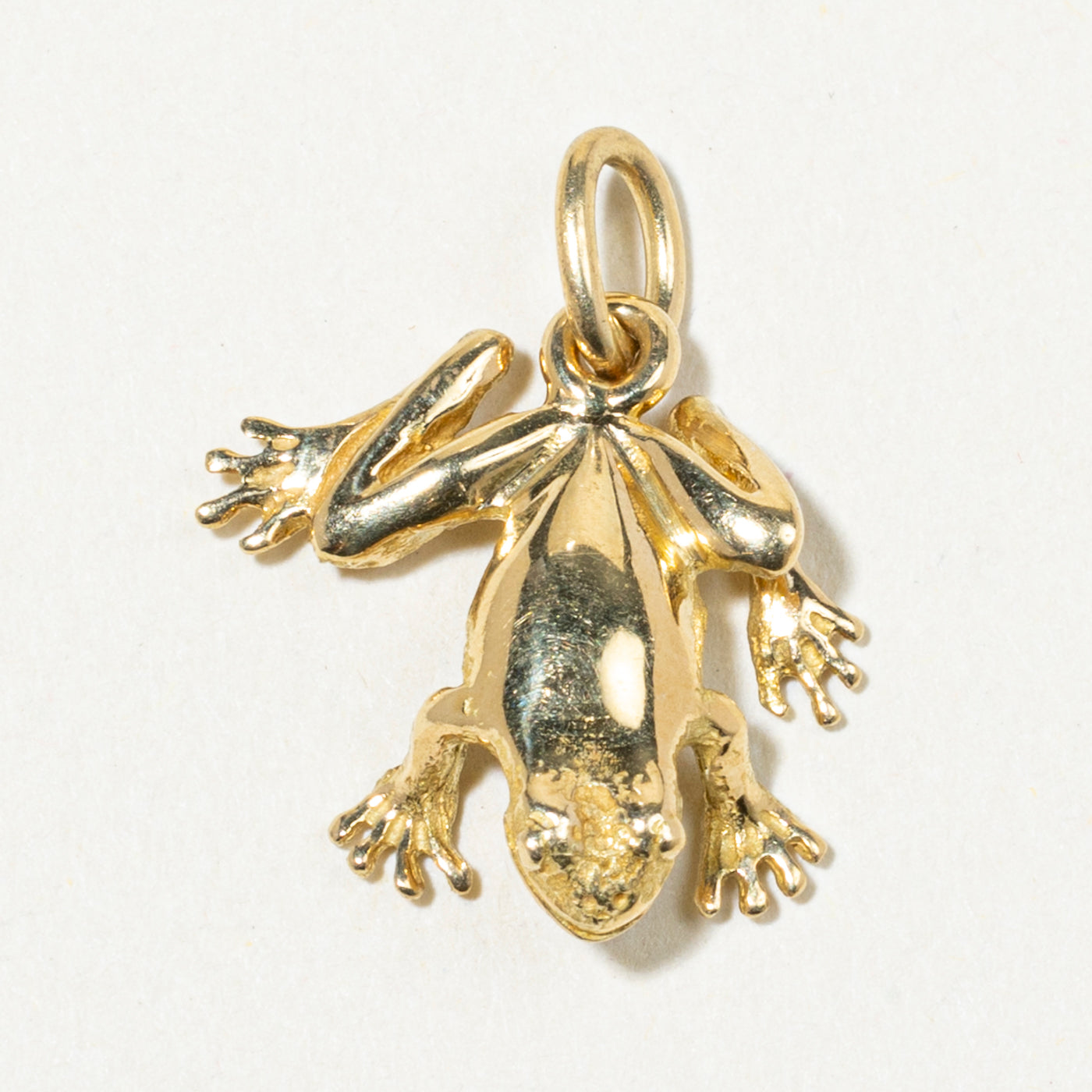 18k Yellow Gold Frog Charm