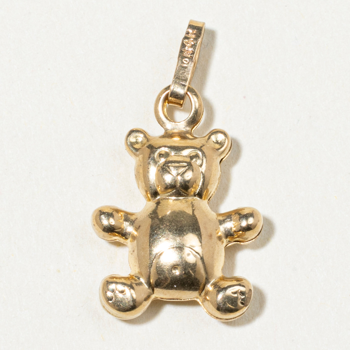 10k Yellow Gold Teddy Bear Charm