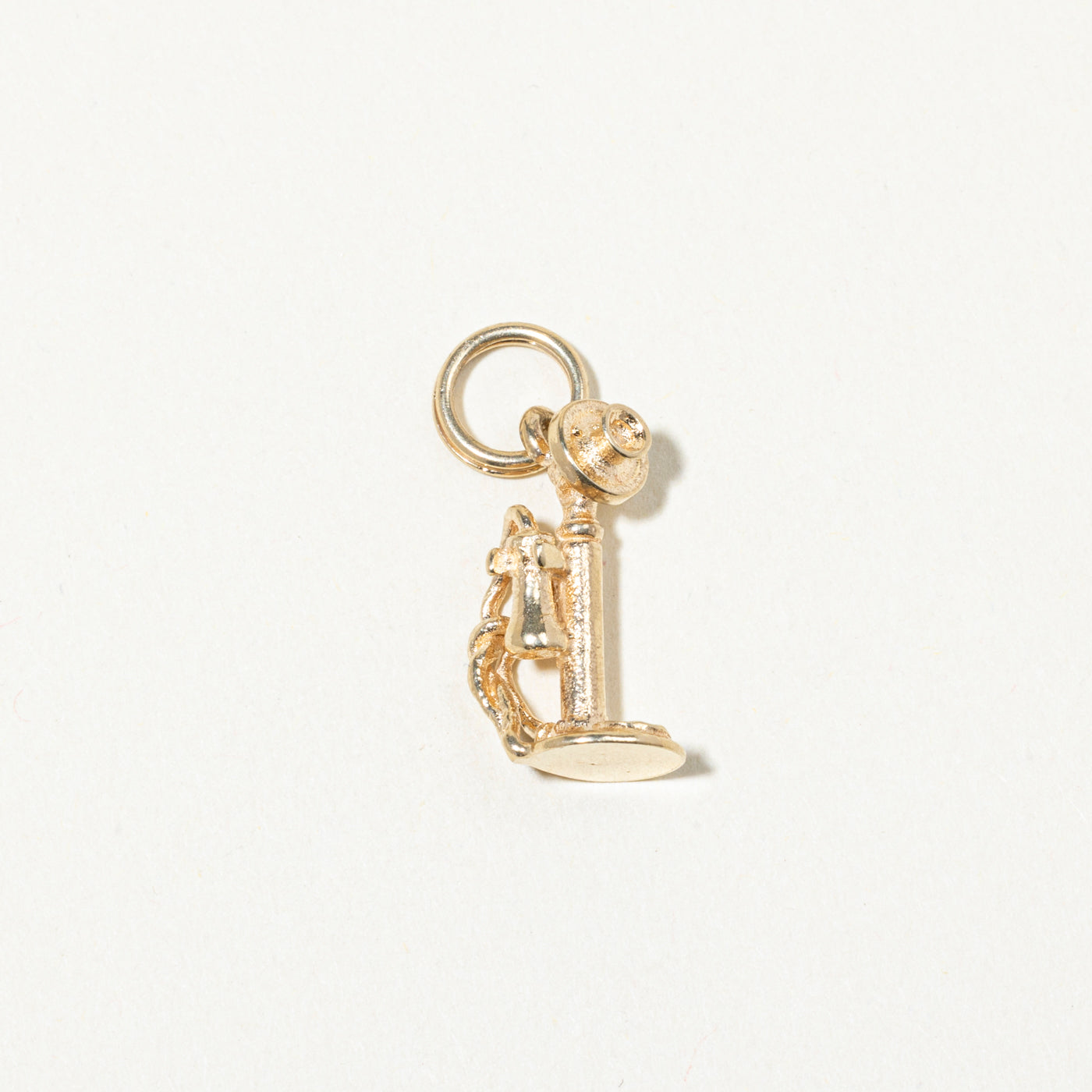 14k Yellow Gold Candlestick Telephone Charm