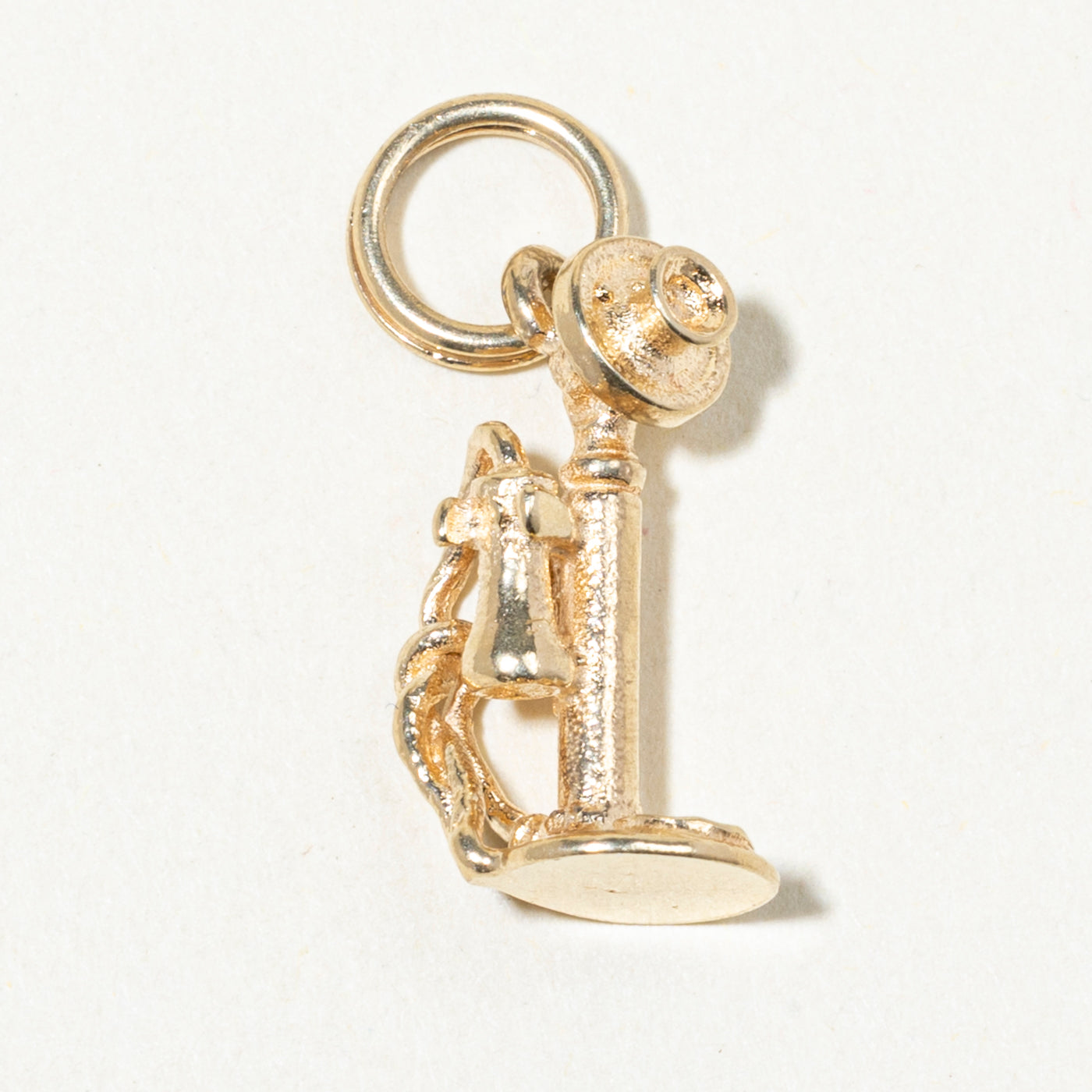 14k Yellow Gold Candlestick Telephone Charm