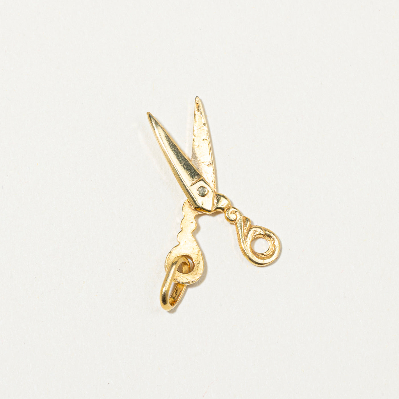 14k Yellow Gold Scissors Charm